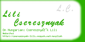 lili cseresznyak business card